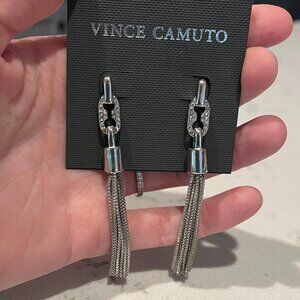 NWT Vince Camuto *Silver Tassel* Dangle Earrings | Silver-Tone | Chic & Delicate